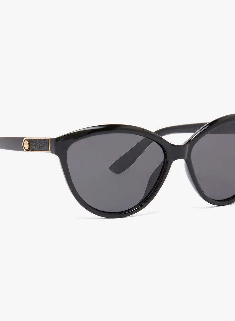 ELLA Black Classic Oval Sunglasses for Women | Best Price UAE